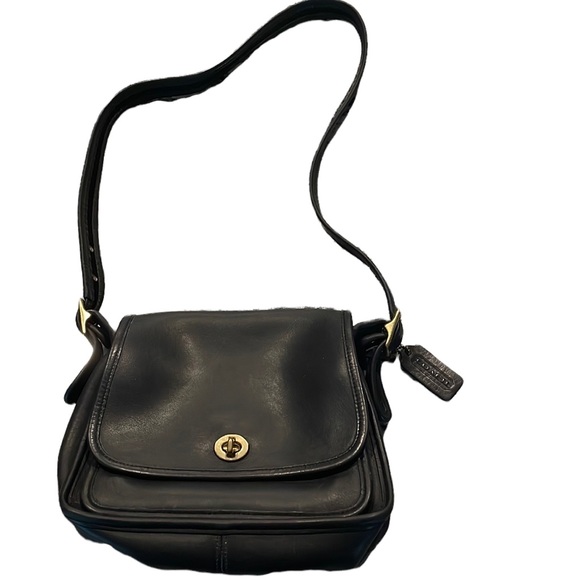 Coach Bags Vintage Coach Rambler 96 Black Leather Shoulder Crossbody Bag Poshmark